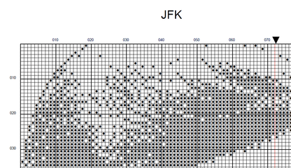 Stitching Jules Design Cross Stitch Pattern JFK President American History Kennedy Cross Stitch Embroidery Needlepoint Pattern | PDF Digital Download