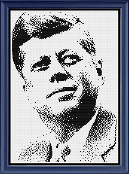 Stitching Jules Design Cross Stitch Pattern JFK President American History Kennedy Cross Stitch Embroidery Needlepoint Pattern | PDF Digital Download