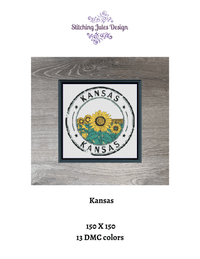 Thumbnail for Stitching Jules Design Cross Stitch Pattern Kansas