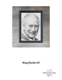 Thumbnail for Stitching Jules Design Cross Stitch Pattern King Charles III Cross Stitch Pattern | Royalty Cross Stitch Pattern | Blackwork | Instant PDF Download And Physical Pattern Options