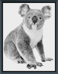Thumbnail for Stitching Jules Design Cross Stitch Pattern Koala Bear Animal Wildlife Monochrome Cross Stitch Embroidery Needlepoint Pattern PDF Download