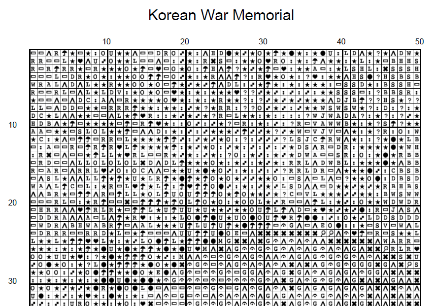 Stitching Jules Design Cross Stitch Pattern Korean War Memorial In Washington DC Cross Stitch Pattern Instant PDF Download