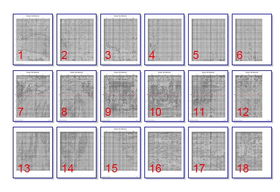 Stitching Jules Design Cross Stitch Pattern Korean War Memorial In Washington DC Cross Stitch Pattern Instant PDF Download