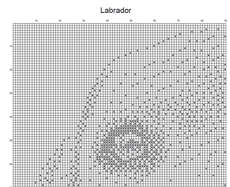 Stitching Jules Design Cross Stitch Pattern Labrador Retriever Dog Breed Monochrome Counted Cross-Stitch Pattern (Digital Download)