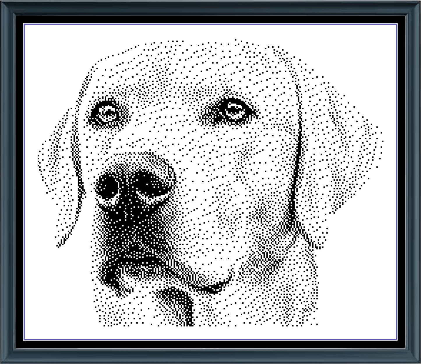 Stitching Jules Design Cross Stitch Pattern Labrador Retriever Dog Breed Monochrome Counted Cross-Stitch Pattern (Digital Download)