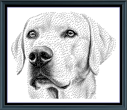 Stitching Jules Design Cross Stitch Pattern Labrador Retriever Dog Breed Monochrome Counted Cross-Stitch Pattern (Digital Download)