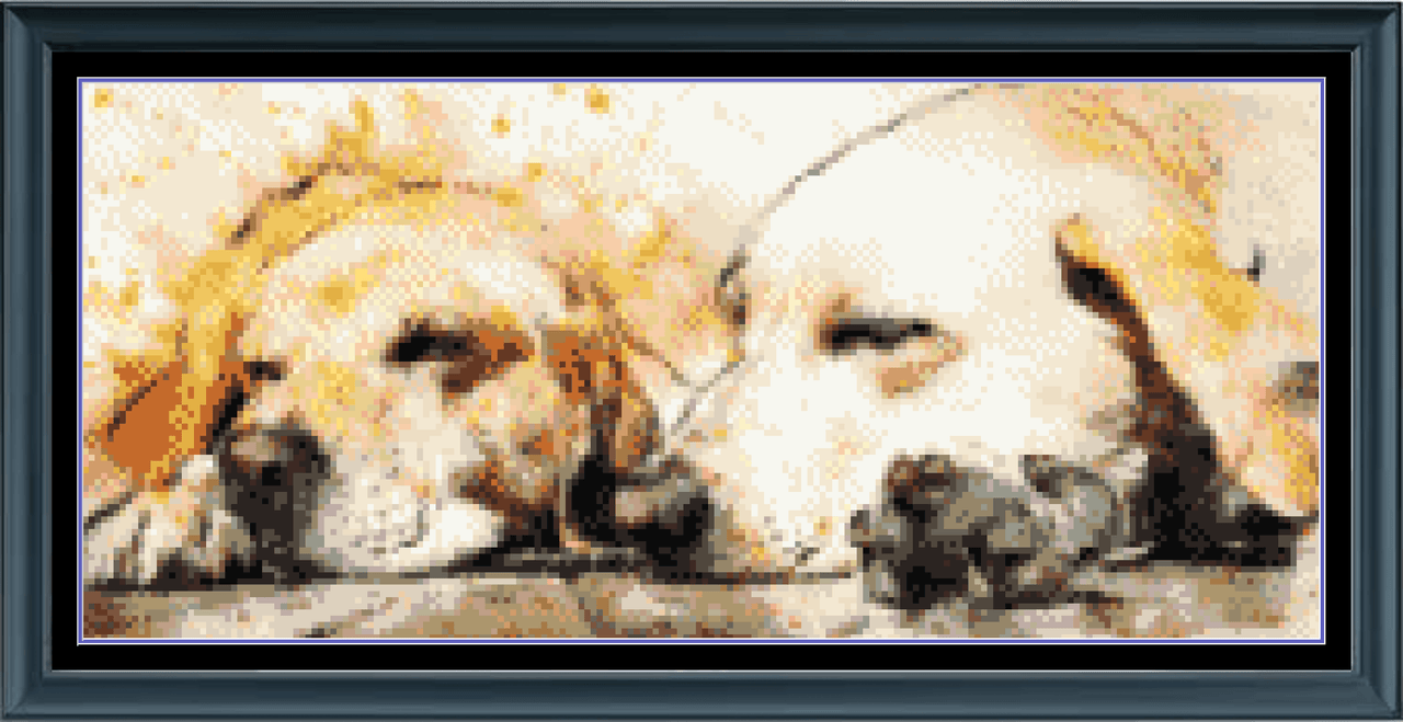 Stitching Jules Design Cross Stitch Pattern Labrador Retriever Dogs Full Coverage Counted Cross Stitch Pattern Digital Download