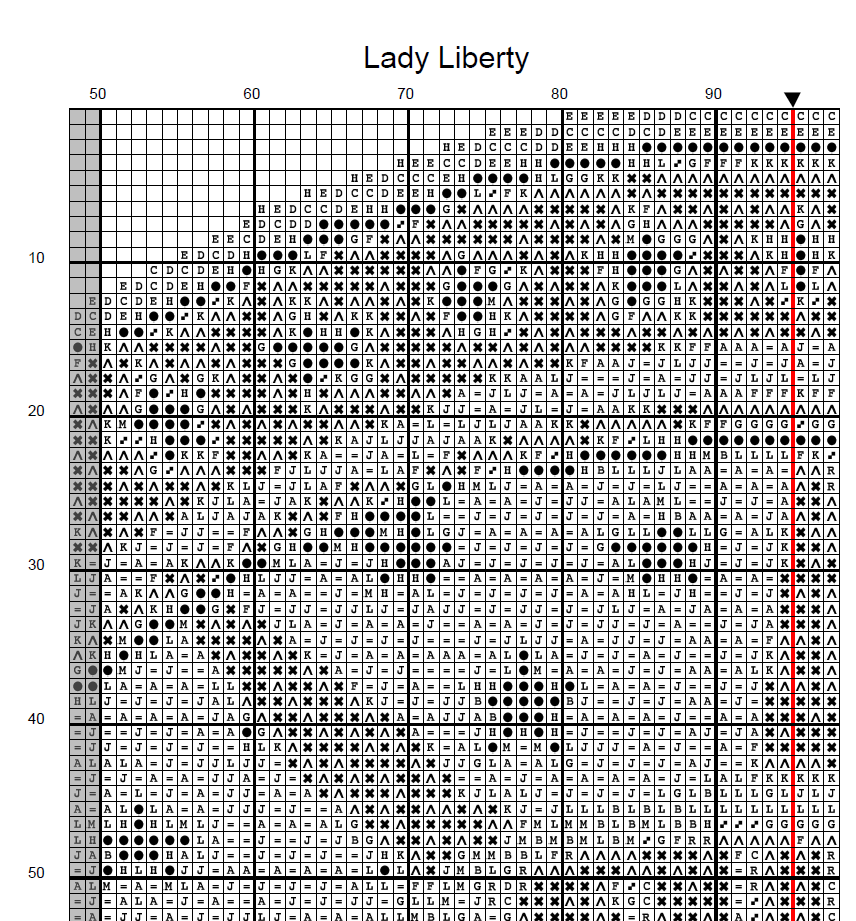 Stitching Jules Design Cross Stitch Pattern Lady Liberty America Patriotic USA Cross Stitch Embroidery Needlepoint Pattern Instant Download Pattern Keeper Ready