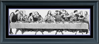 Thumbnail for Stitching Jules Design Cross Stitch Pattern Last Supper Table Only Counted Cross Stitch Pattern | Monochrome Blackwork | Instant Download PDF