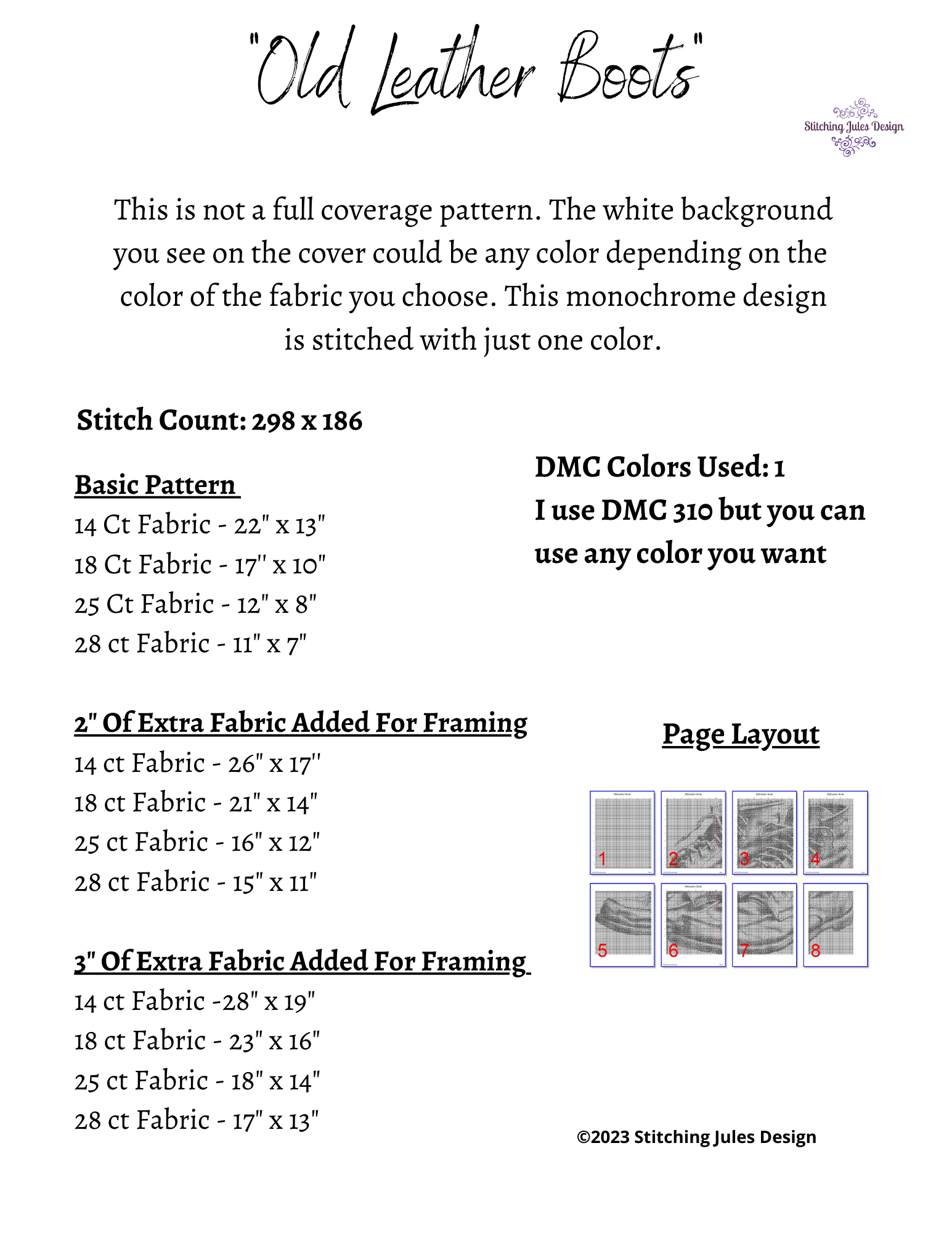 Stitching Jules Design Cross Stitch Pattern Leather Work Boots Cross Stitch Pattern | Vintage Boots | Instant PDF Download