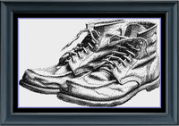 Thumbnail for Stitching Jules Design Cross Stitch Pattern Leather Work Boots Cross Stitch Pattern | Vintage Boots | Instant PDF Download