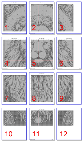 Stitching Jules Design Cross Stitch Pattern Leo Tarot Card Counted Cross Stitch Pattern | Lion Cross Stitch | Monochrome Blackwork | Instant Download PDF