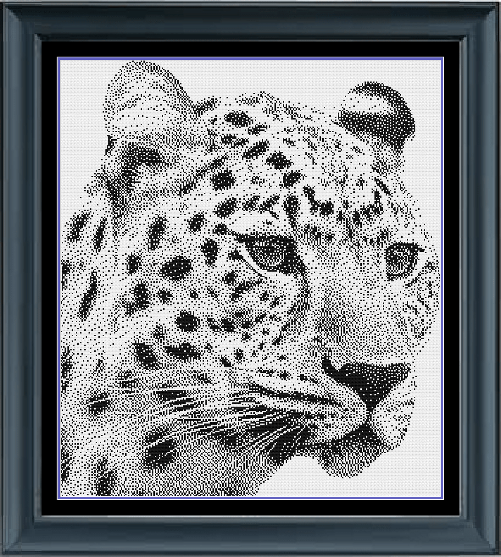 Stitching Jules Design Cross Stitch Pattern Instant PDF Download - $11 Leopard Cross Stitch Pattern | Animal Cross Stitch Pattern | Blackwork | Instant PDF Download