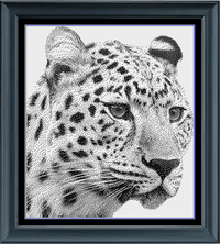 Thumbnail for Stitching Jules Design Cross Stitch Pattern Instant PDF Download - $11 Leopard Cross Stitch Pattern | Animal Cross Stitch Pattern | Blackwork | Instant PDF Download