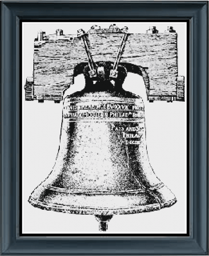 Stitching Jules Design Cross Stitch Pattern Liberty Bell Philadelphia American Revolution Icon Cross Stitch Embroidery Needlepoint Pattern