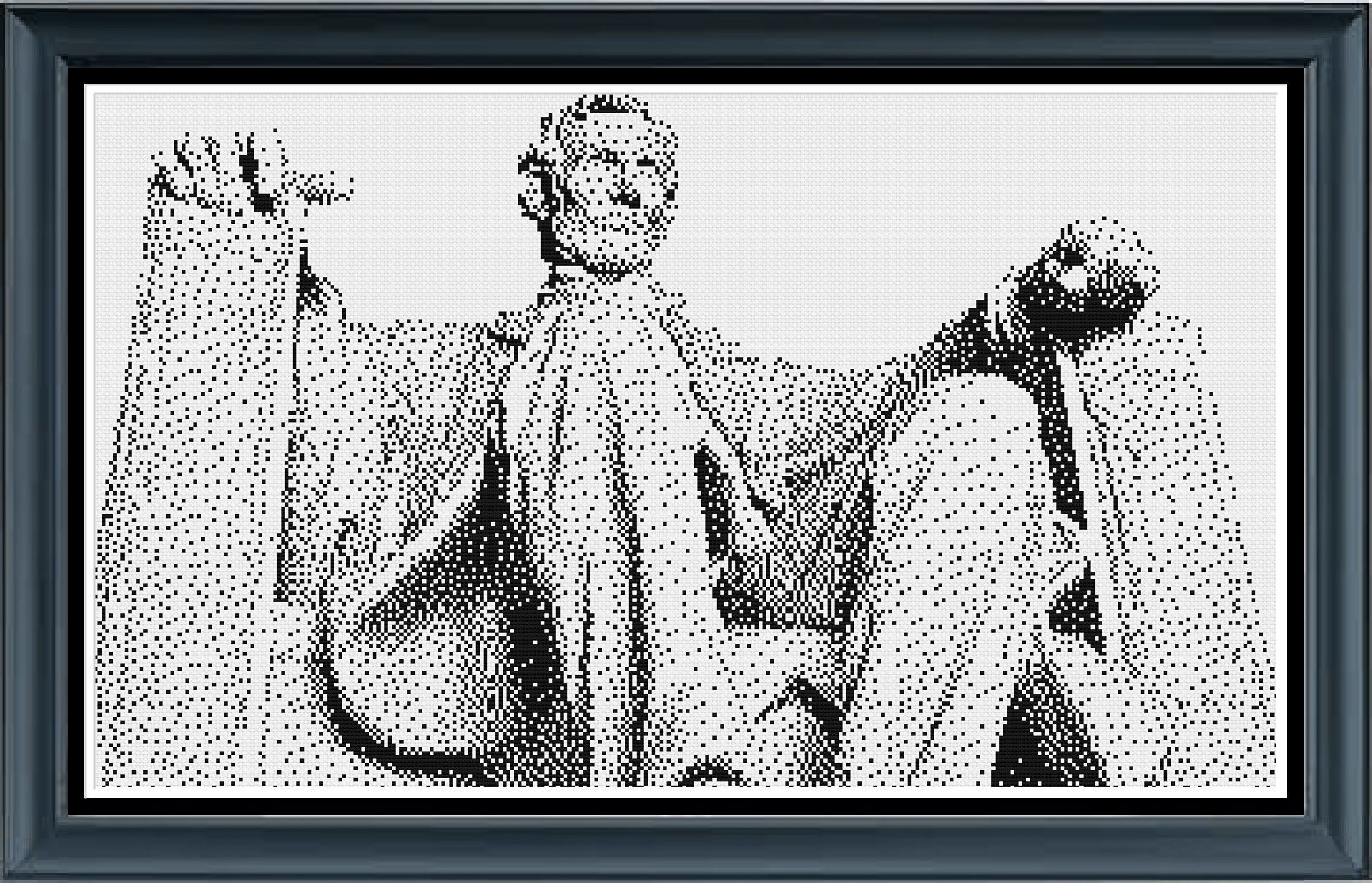 Stitching Jules Design Cross Stitch Pattern Lincoln Memorial Statue President Washington D.C. Monochrome Cross Stitch Embroidery Needlepoint Pattern PDF Download