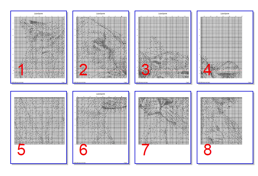 Stitching Jules Design Cross Stitch Pattern Lion Counted Cross-Stitch Pattern | Monochrome Cross-Stitch | Instant PDF Download