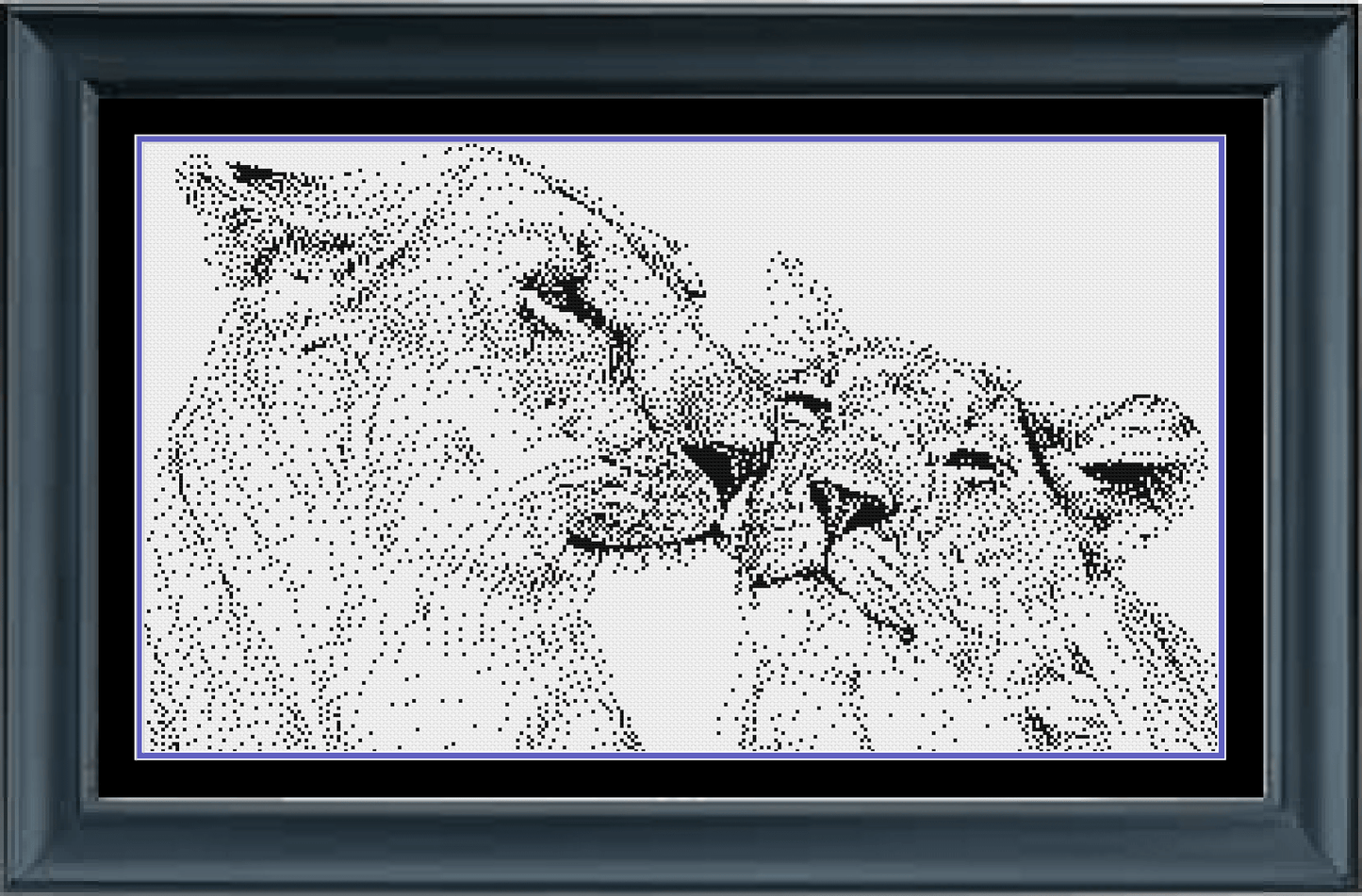 Stitching Jules Design Cross Stitch Pattern Lion Counted Cross-Stitch Pattern | Monochrome Cross-Stitch | Instant PDF Download