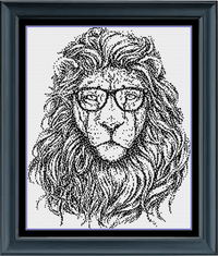 Thumbnail for Stitching Jules Design Cross Stitch Pattern Instant PDF Download - $10 Lion Cross Stitch Pattern | Animal Cross Stitch Pattern | Blackwork | Instant PDF Download And Physical Pattern Options
