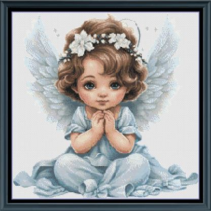 Stitching Jules Design Cross Stitch Pattern Little Angel Girl Counted Cross-Stitch Pattern | Instant Download PDF