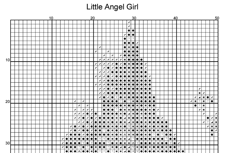 Stitching Jules Design Cross Stitch Pattern Little Angel Girl Counted Cross-Stitch Pattern | Instant Download PDF