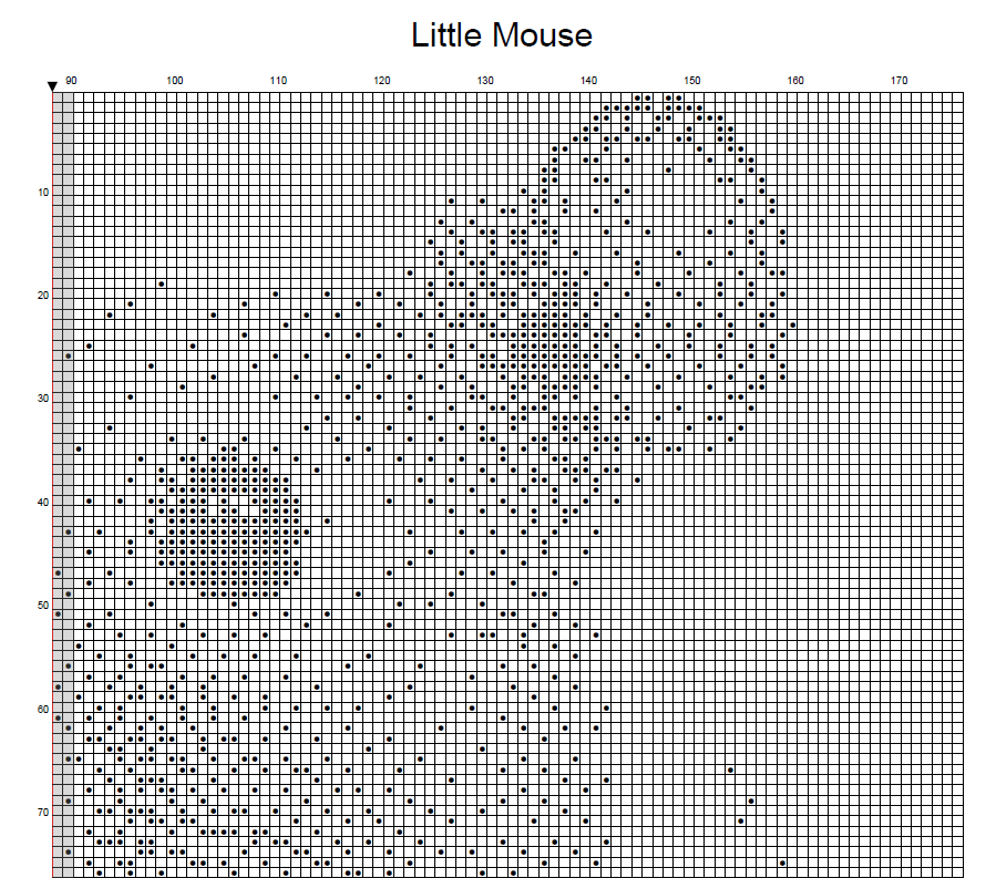 Stitching Jules Design Cross Stitch Pattern Little Mouse Cute Animal Monochrome Counted Cross Stitch Pattern Digital Download
