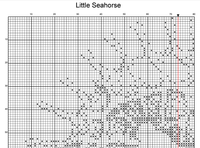 Thumbnail for Stitching Jules Design Cross Stitch Pattern Little Seahorse Monochrome