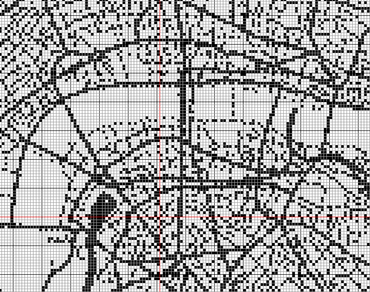 Stitching Jules Design Cross Stitch Pattern London City Map Cross Stitch Pattern | London Street Map | Blackwork | Instant PDF Download And Physical Pattern Options