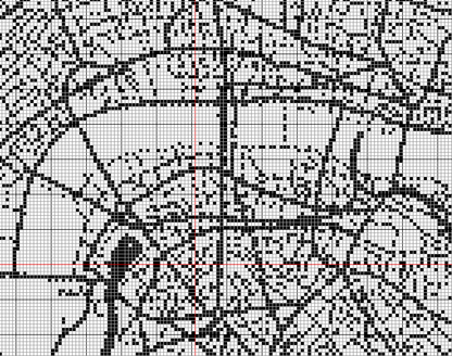 Stitching Jules Design Cross Stitch Pattern London City Map Cross Stitch Pattern | London Street Map | Blackwork | Instant PDF Download And Physical Pattern Options