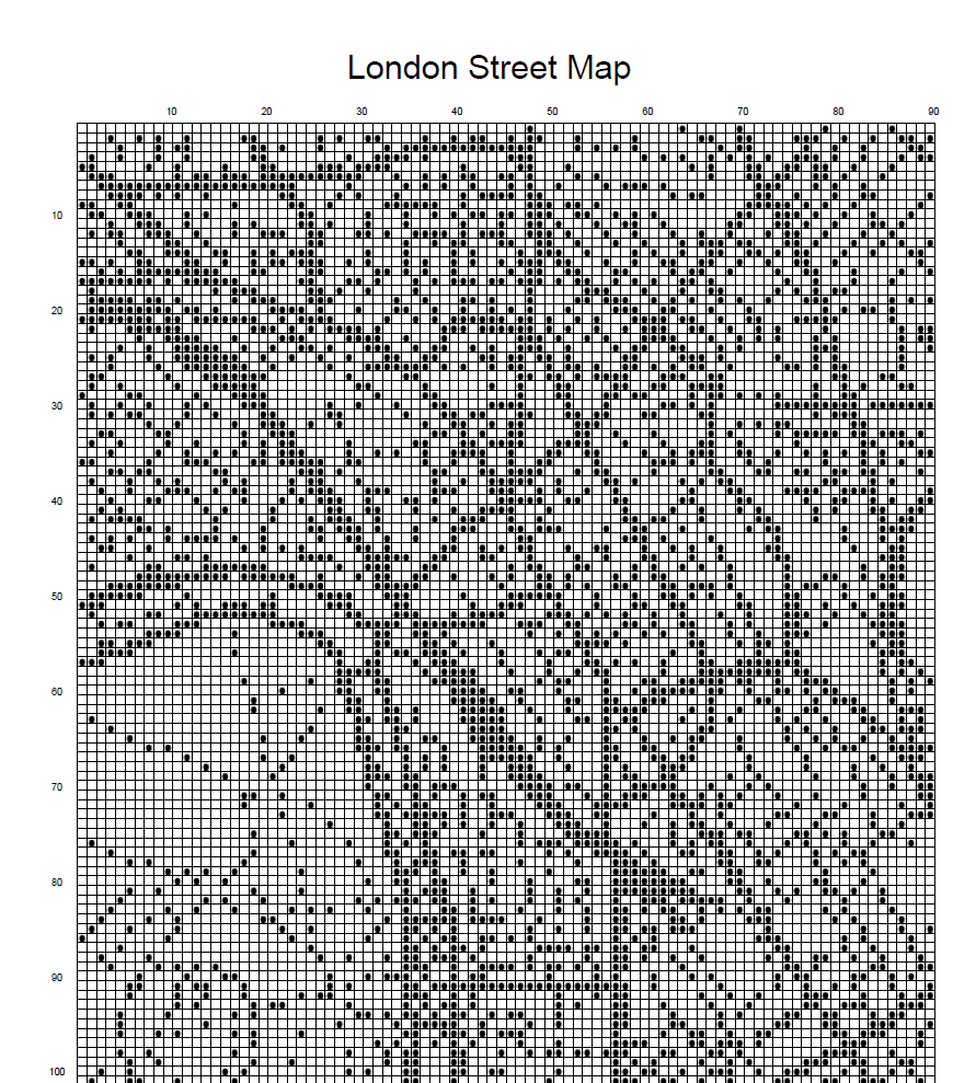 London Pattern Blocks London City Map Cross Stitch Pattern | London Street Map | Blackwork ...