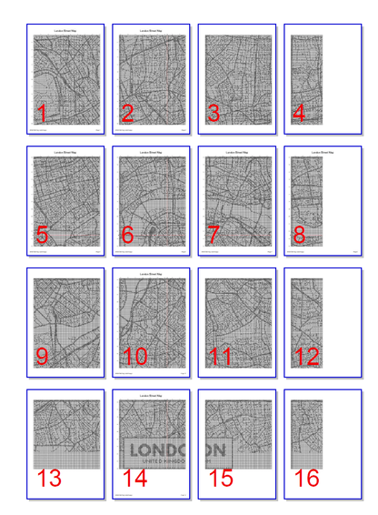 Stitching Jules Design Cross Stitch Pattern London City Map Cross Stitch Pattern | London Street Map | Blackwork | Instant PDF Download And Physical Pattern Options