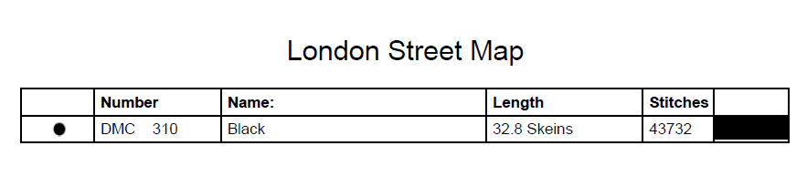 Stitching Jules Design Cross Stitch Pattern London City Map Cross Stitch Pattern | London Street Map | Blackwork | Instant PDF Download And Physical Pattern Options