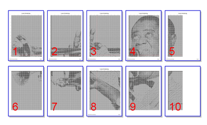 Stitching Jules Design Cross Stitch Pattern Louis Armstrong Jazz Trumpet Musician Monochrome Counted Cross Stitch Pattern PDF Digital Download Pattern Keeper Ready