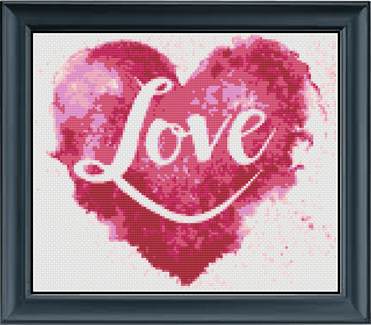 Stitching Jules Design Cross Stitch Pattern Love Heart Counted Cross Stitch Pattern Instant PDF Download