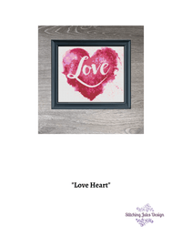 Thumbnail for Stitching Jules Design Cross Stitch Pattern Love Heart Counted Cross Stitch Pattern Instant PDF Download