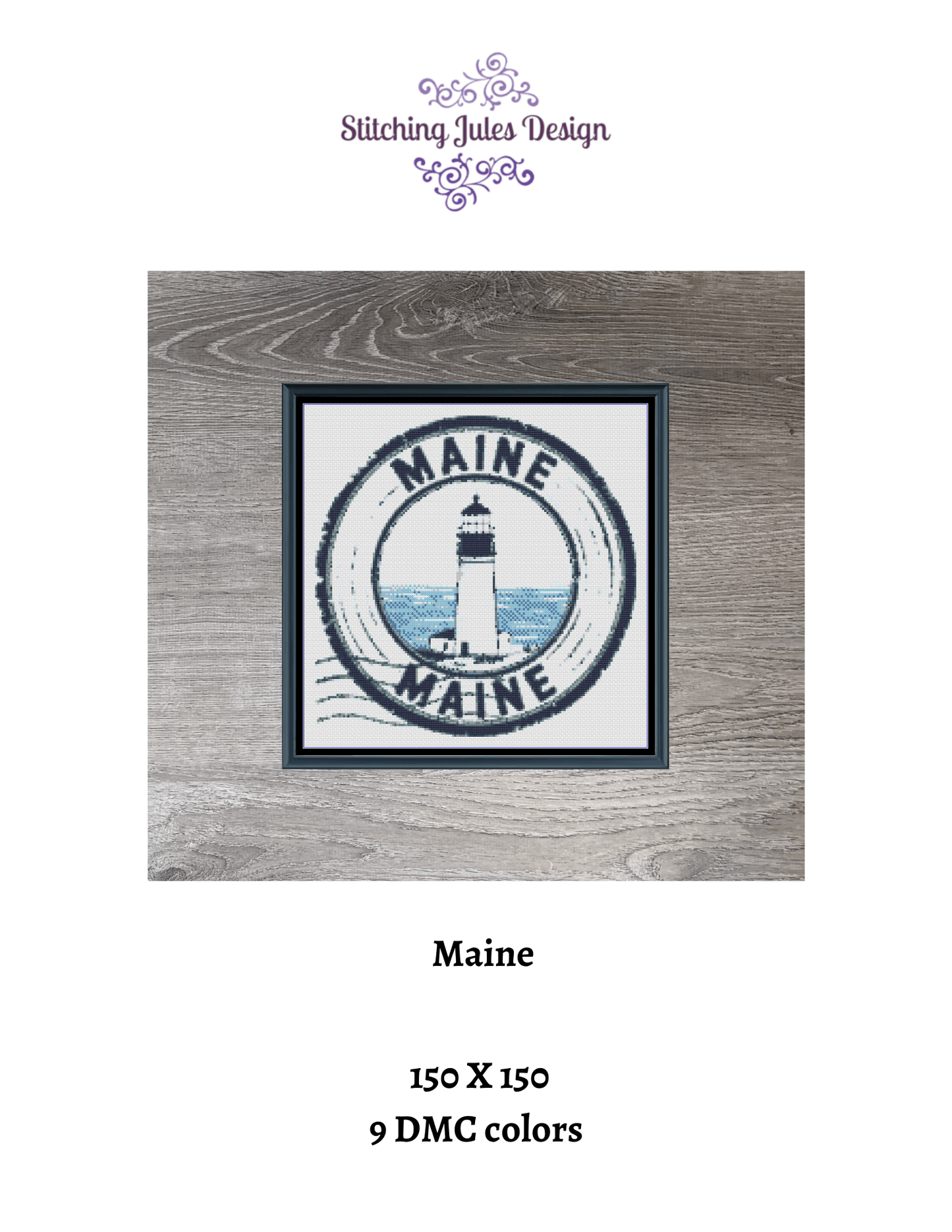 Stitching Jules Design Cross Stitch Pattern Maine