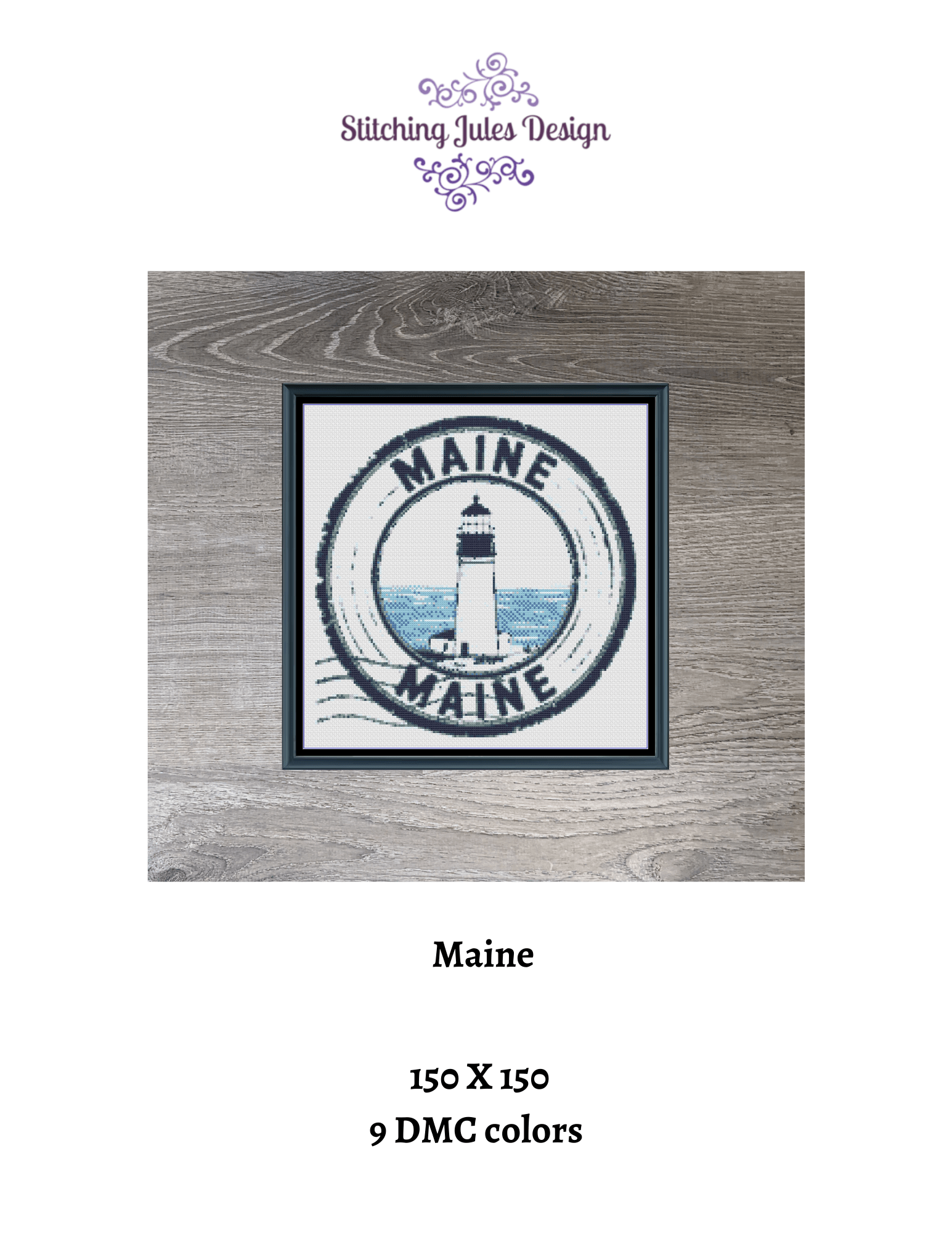 Stitching Jules Design Cross Stitch Pattern Maine