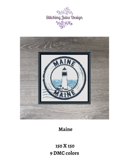 Stitching Jules Design Cross Stitch Pattern Maine