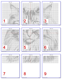 Thumbnail for Stitching Jules Design Cross Stitch Pattern Maine Coon Monochrome