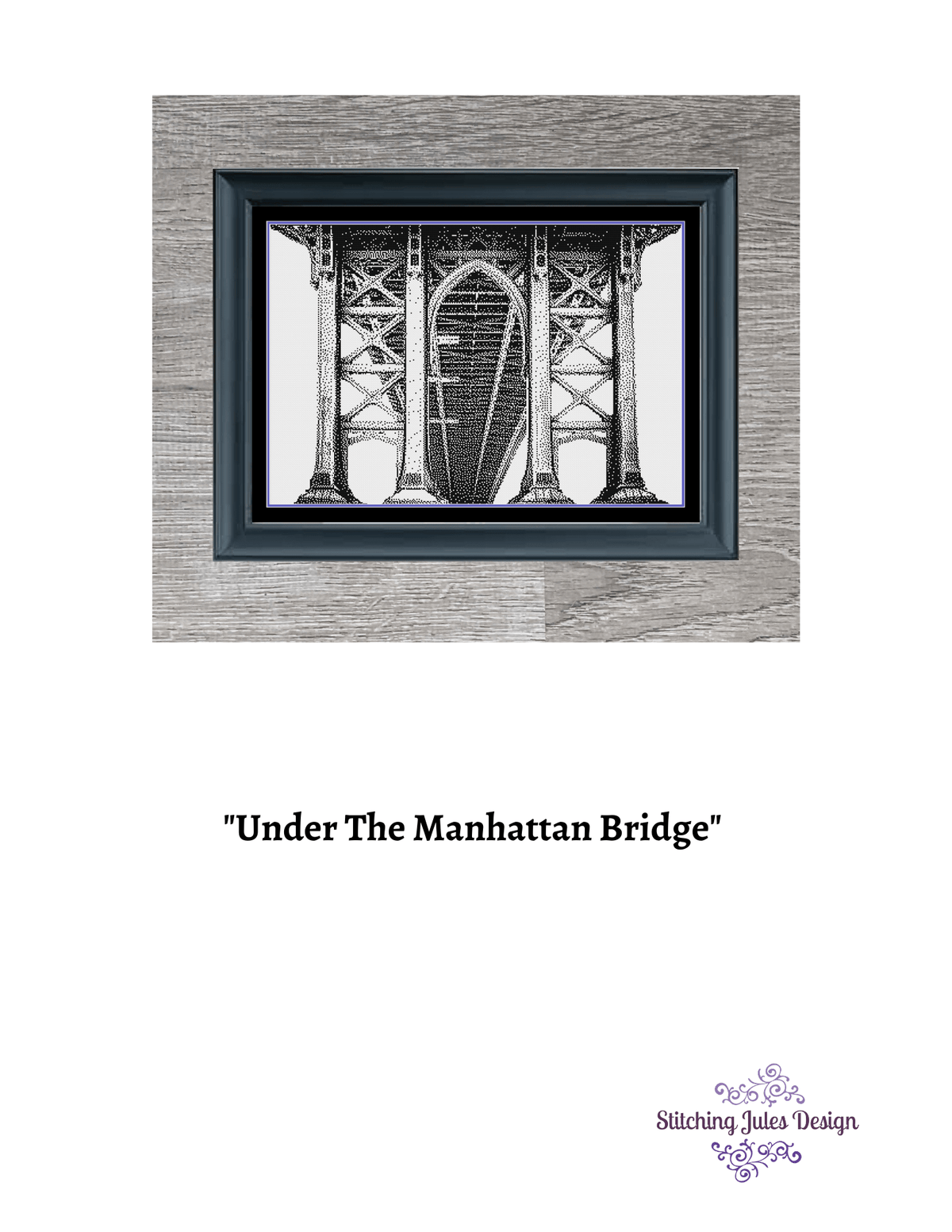 Stitching Jules Design Cross Stitch Pattern Manhattan Bridge Cross Stitch Pattern | Instant PDF Download