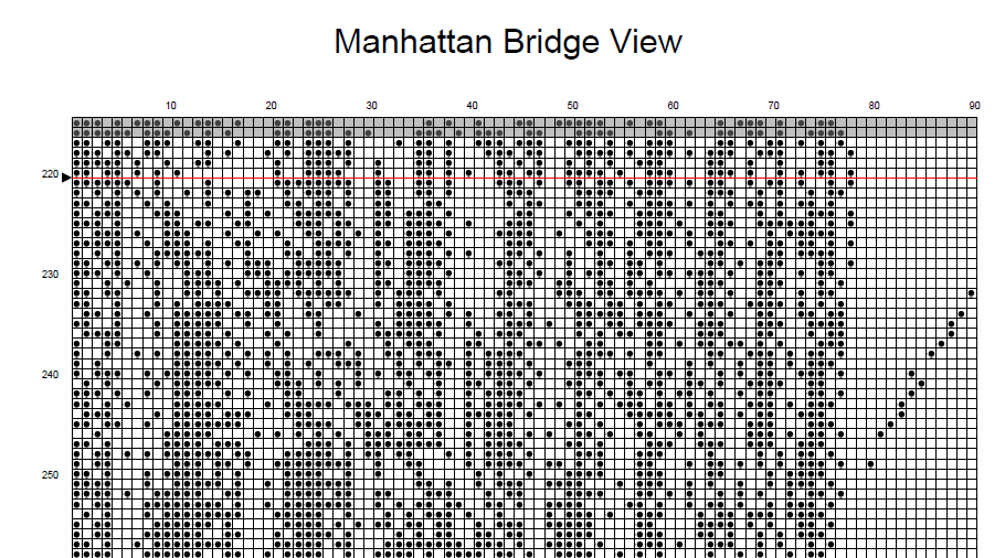 Stitching Jules Design Cross Stitch Pattern Manhattan Bridge New York City Cross Stitch Pattern Instant PDF Download
