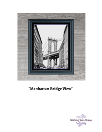 Thumbnail for Stitching Jules Design Cross Stitch Pattern Manhattan Bridge New York City Cross Stitch Pattern Instant PDF Download