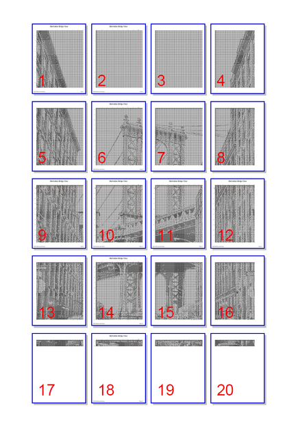 Stitching Jules Design Cross Stitch Pattern Manhattan Bridge New York City Cross Stitch Pattern Instant PDF Download
