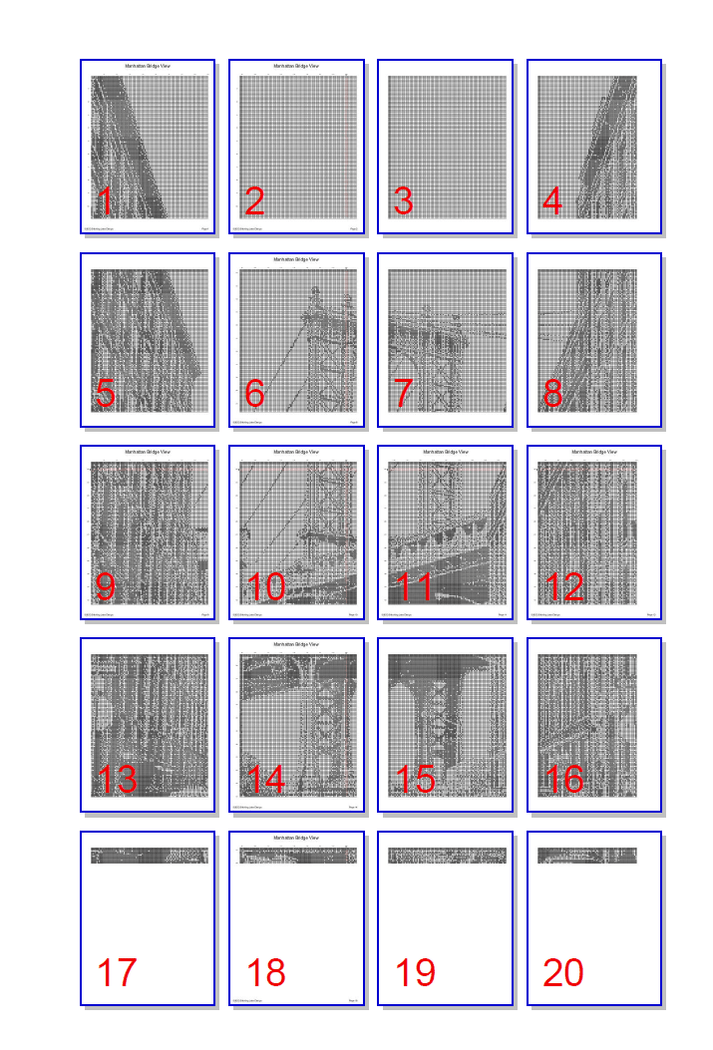 Manhattan Bridge New York City Cross Stitch Pattern Instant PDF Downlo ...