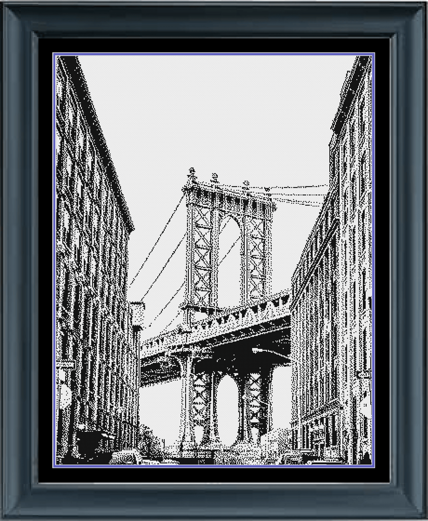 Stitching Jules Design Cross Stitch Pattern Manhattan Bridge New York City Cross Stitch Pattern Instant PDF Download