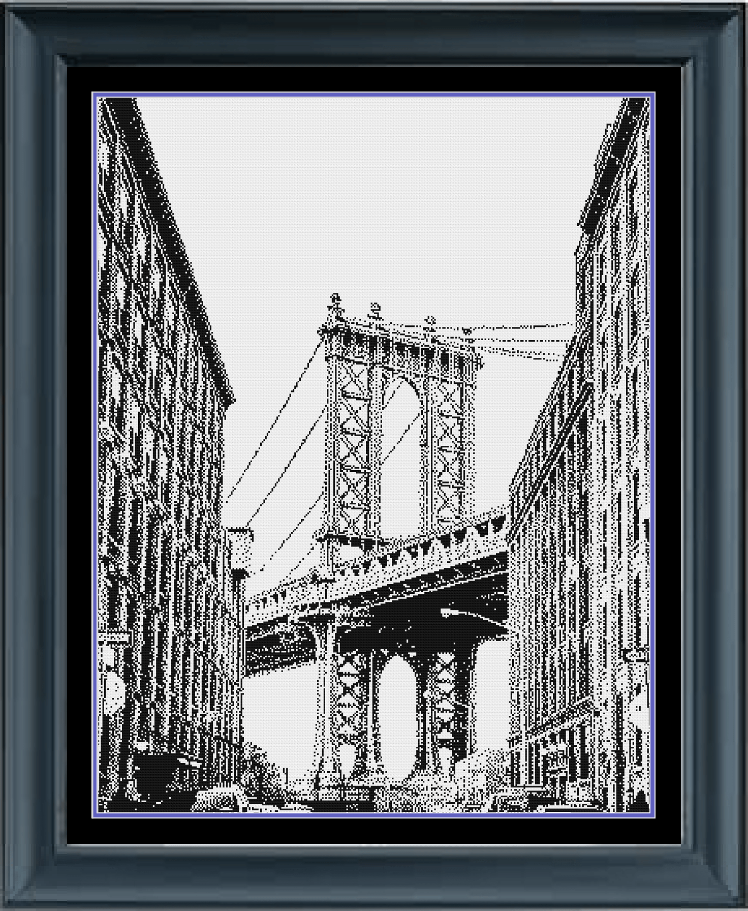 Stitching Jules Design Cross Stitch Pattern Manhattan Bridge New York City Cross Stitch Pattern Instant PDF Download