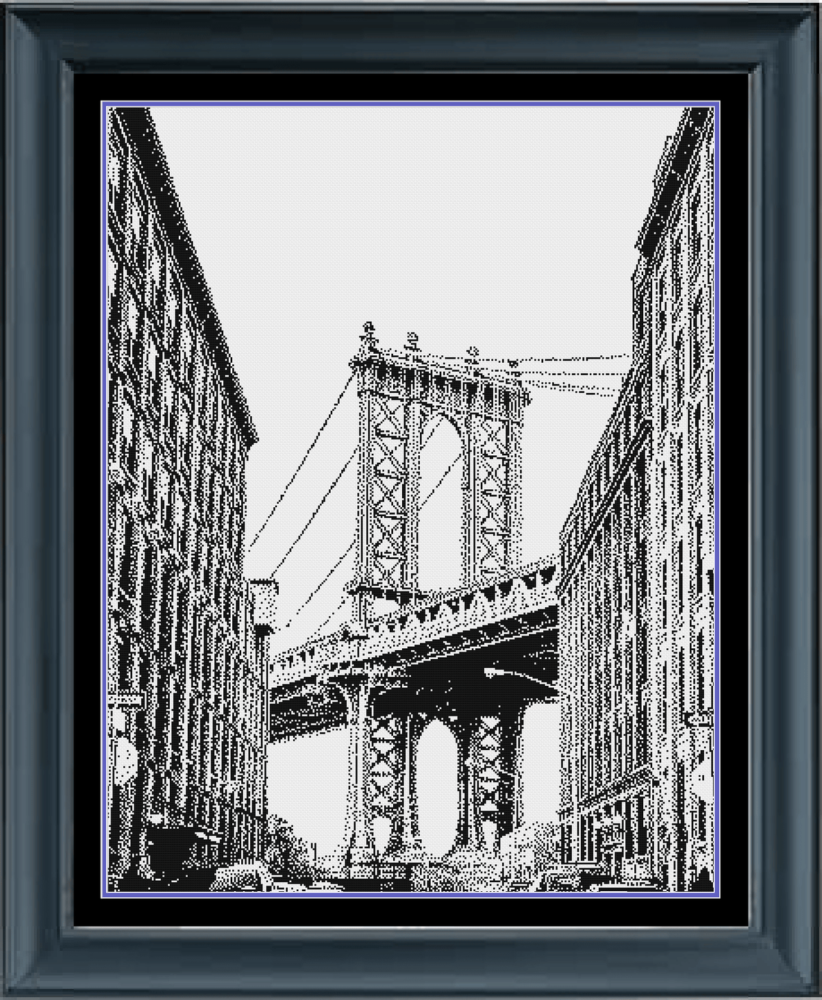 Stitching Jules Design Cross Stitch Pattern Manhattan Bridge New York City Cross Stitch Pattern Instant PDF Download