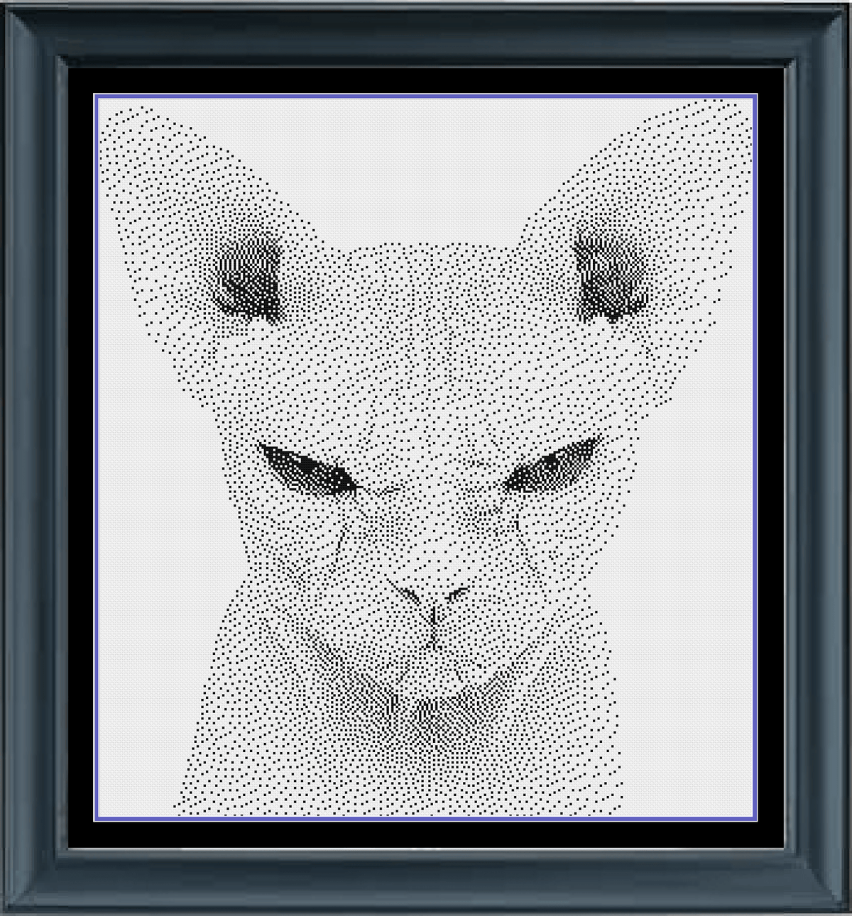 Manx Cross-Stitch Pattern | Cat Cross Stitch Pattern | Blackwork | Ins ...