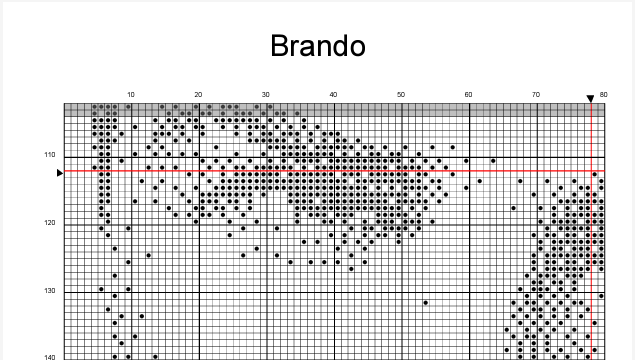 Stitching Jules Design Cross Stitch Pattern Marlon Brando Counted Cross Stitch Pattern | American Actor | Monochrome Blackwork Pattern | Instant Download PDF
