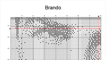 Stitching Jules Design Cross Stitch Pattern Marlon Brando Counted Cross Stitch Pattern | American Actor | Monochrome Blackwork Pattern | Instant Download PDF